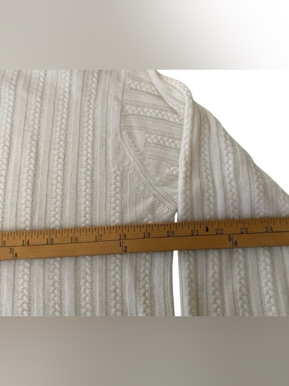 Forte' Prive Cream Cashmere Pull On Cardigan SzL - Picture 6 of 6